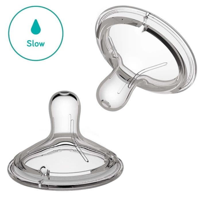 Nanobébé silikon flaskesmokker 0 mnd+ slow flow 2 pk