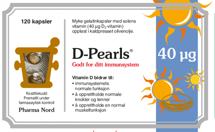 Pharma Nord D-Pearls 40 mcg kapsler 120 stk