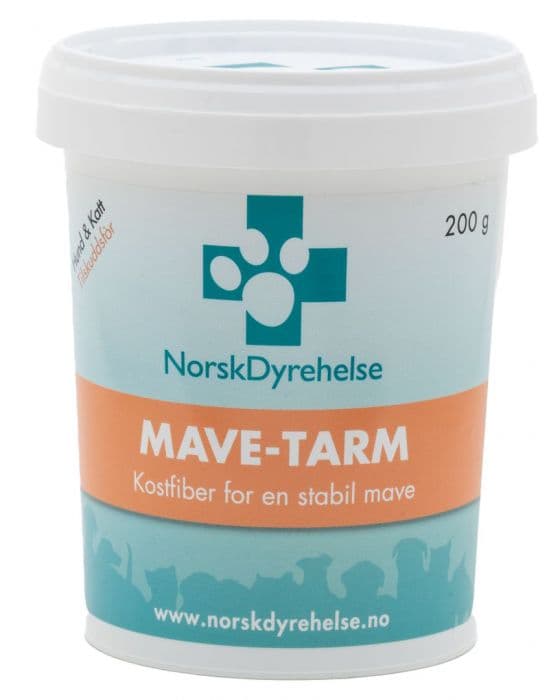 Norsk Dyrehelse mage-tarm kostfiber pulver hund og katt 200 g
