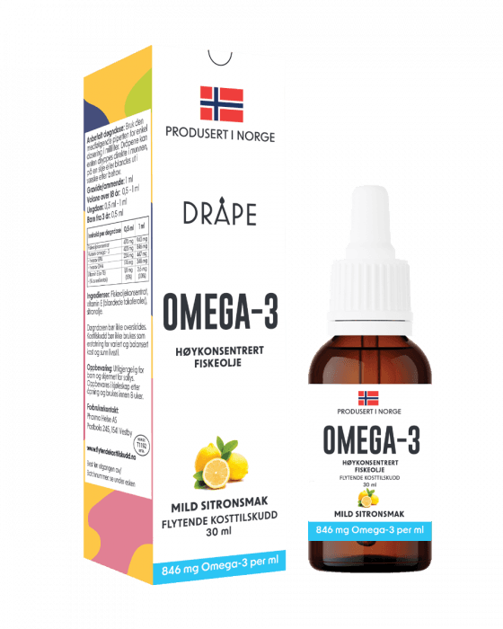 Dråpe omega-3 sitron 30 ml
