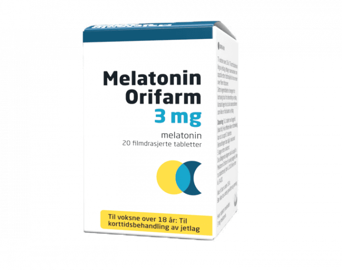 Melatonin Orifarm 3 mg tabletter 20 stk