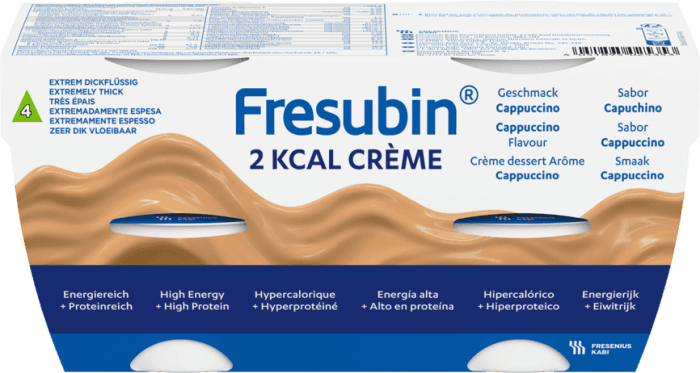 Fresubin 2 kcal Crème næringskrem nougatsmak 4x125 g