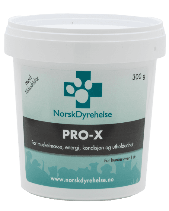 Norsk Dyrehelse PRO-X fôrtilskudd proteinpulver hund 300 g