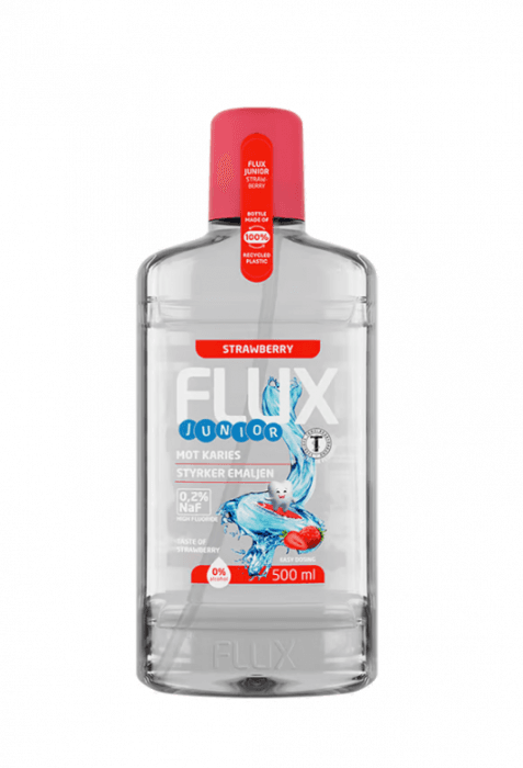 Flux Fluorskyll 0,2% Jordbær Junior 500ml