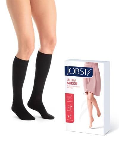 Ultra Sheer K2 Kne Sort XL 1par