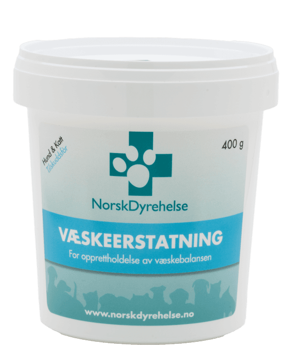 Norsk Dyrehelse væskeerstatning pulver hund og katt 400 g