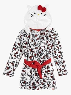 Hello Kitty Morgenkåpe, Hvit/Rød