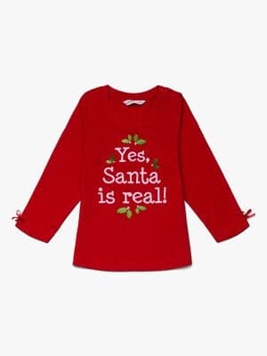 Luca & Lola Topp Santa Is Real, Red