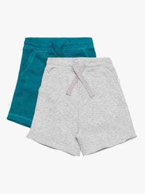 Luca & Lola Fabriano Shorts 2-pack, Grey Melange/Deep Lake