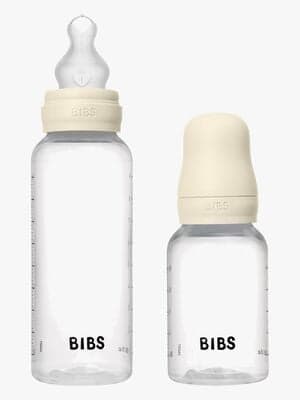 BIBS Grow and Flow Tåteflaske Sett Silicone 150/270 ml, Ivory