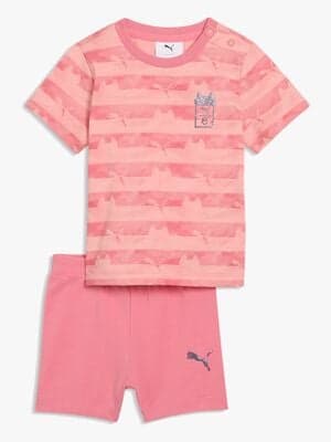 Puma T-skjorte & Shorts Gabby's Dollhouse Minicats Sett, Rosa