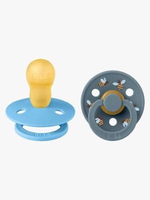 BIBS Studio Colour Bumblebee Smokk 2-Pakk Lateks Str 3, Breeze