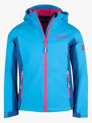 Trollkids Kristiansand Softshelljakke, Midnight Blue/Cerulean