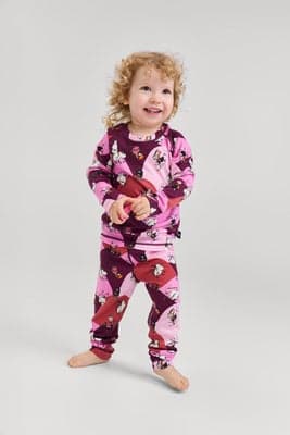 Reima Mummitrollet Trivsam Superundertøy Ullblanding, Rose Pink