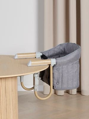 Beemoo CARE Meal Stol-på-Bord, Grey/Nature