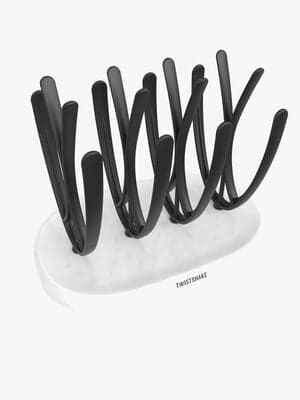 Twistshake Oppvaskstativ, Hvit/Svart