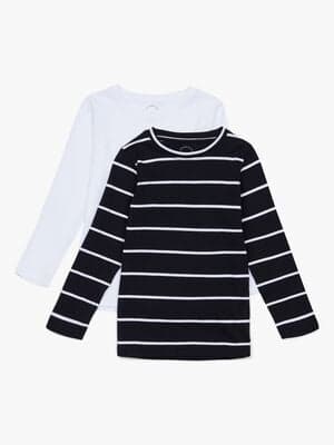 Luca & Lola Nario Genser 2-pack, Black Stripes