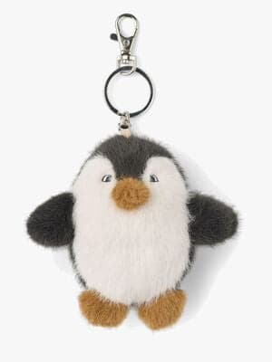 LIEWOOD Alfredo Penguin Nøkkelring, Sandy / Dark grey