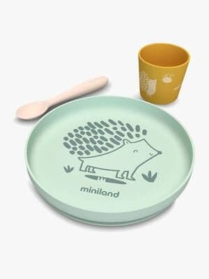 Miniland Matsett Silikon 3 Deler, Forest