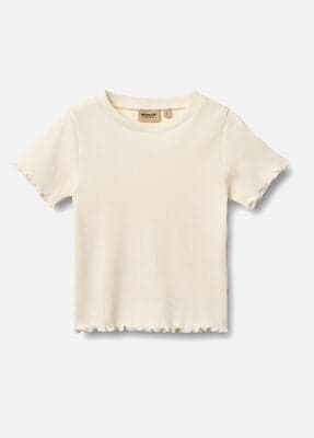 Wheat Alicia Ribbet T-skjorte, Ivory