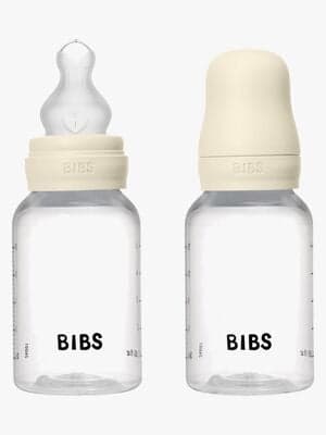 BIBS Slow Flow Tåteflaske Silicone 2-pack 150 ml, Ivory