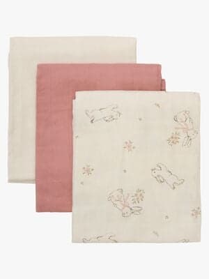 Pippi Musselintepper 3-Pack, Rose Tan