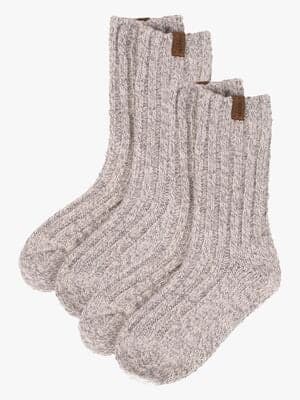 Lindberg Ragge Sokker 2-Pakk Ullblanding, Grey Melange