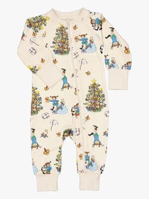 Geggamoja Julepysjamas Pippi Langstrømpe Heldrakt, Beige
