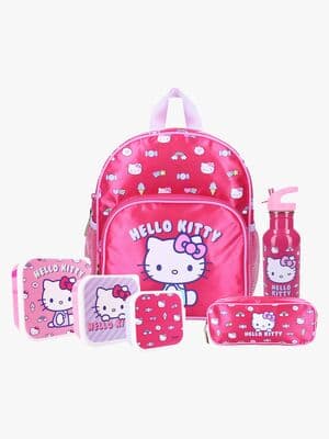 Hello Kitty Ryggsekk, Pennal, Flaske & Snackboks, Follow The Rainbow