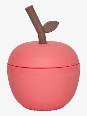 OYOY Apple Sugerørkopp, Cherry Red