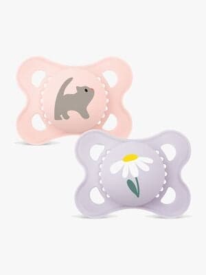 MAM Original Naturgummi Smokker 2-Pakk 0-6m, Pink