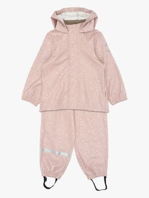 Mikk-Line Glitter Regnsett med Sele, Adobe Rose