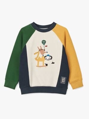 LIEWOOD Aude Placement Collegegenser, Friends / Sandy / Classic Navy Multi Mix