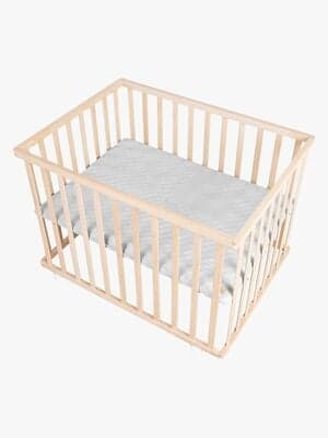 Roba Style Lekegrind med Hjul, Wood & Grey