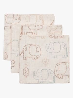 Jollein Vaskekluter 3-Pakk, Elephant Tales