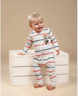 Pippi Langstrømpe Square Stripe Pysjamas, Kitt