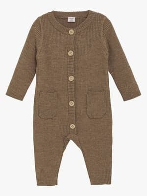 CeLaVi Strikket Jumpsuit Merinoull, Cocoa Creme