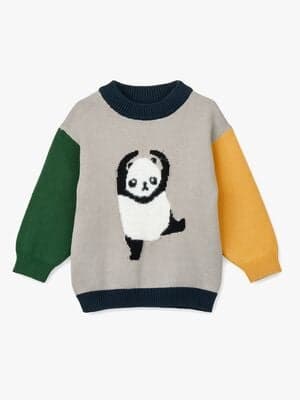 LIEWOOD Orlane Strikket Genser, Panda/Mist/Classic Navy Multi Mix