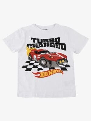 Hot Wheels T-skjorte, Hvit
