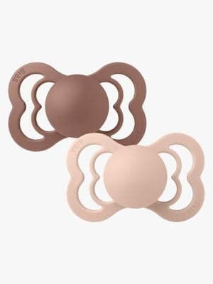 BIBS Supreme Smokk 2-pack Lateks Str 1, Woodchuck/Blush