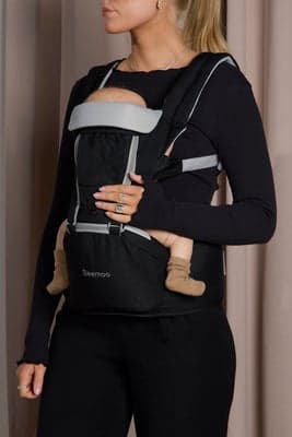 Beemoo CARE Carry Comfort 4-in-1 Bæresele & Hoftebærer, Black
