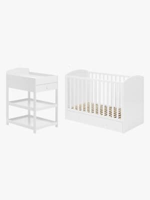 JLY Lux Sprinkelseng 120x60 inkl. Stellebord, Hvit