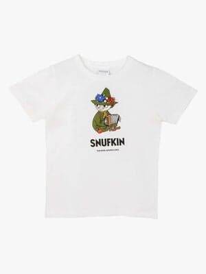 Mummitrollet Karakter Snufkin T-skjorte, Hvit