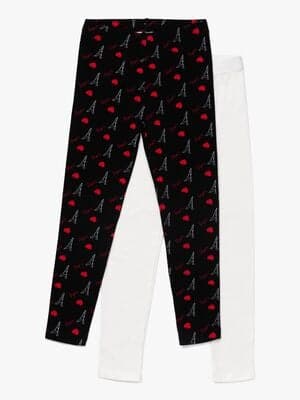 Luca & Lola Venetia Lange Leggings 2-pack, Black/Red