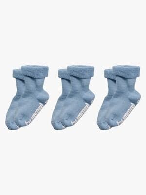 Hummel Mini Anti-Slip Sokker 3-Pakk, Faded Denim