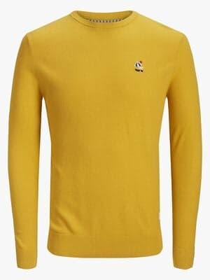 Jack & Jones Steam Crewneck Genser, Yolk Yellow