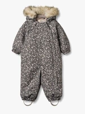 Wheat Nickie Babydress, Black Sea Open Flowers