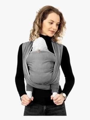 Fidella Baby Wrap Bæresjal Size 6 Chevron, Light Gray