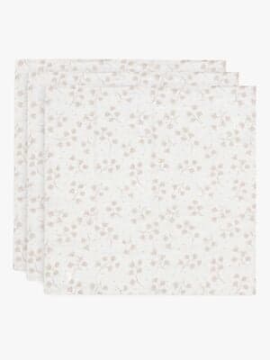 Jollein Musselinteppe 70x70 cm 3-Pakk, Leafy Dreams