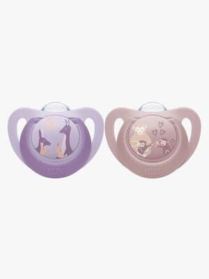 NUK First Choice Classic Smokk 2-Pakk Str 2, Monkey/Kangaroo
